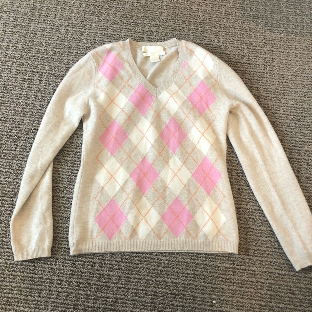 Cashmere argyle sweater